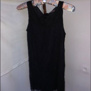 Black lace shift dress
